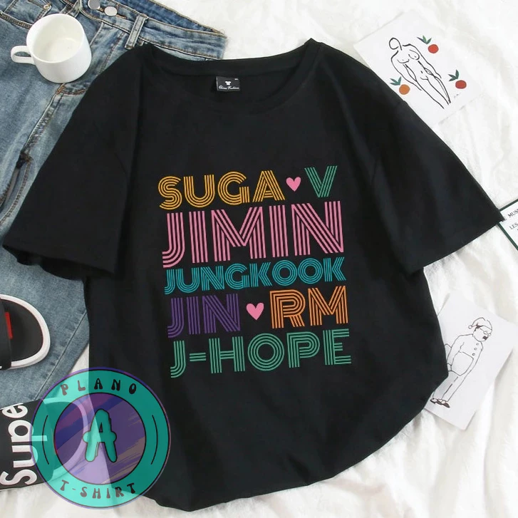 Camiseta BTS Nomes