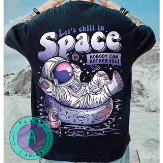 Camiseta Astronalta Chill in Space Qualidade Algodão Unissex Lançamento Streetwear Temos Plus Size Envio Rapido