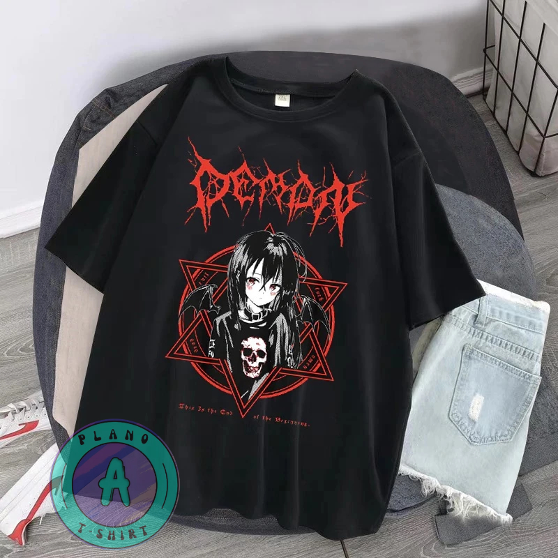 Camiseta Waifu Gotica Qualidade Algodão Unissex Lançamento Gotico Emo Dark Goth Temos Plus Size Envio Rapido