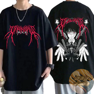 Camiseta Chainsaw Man Gótica Streetwear Skatista Camisa Unissex 100% Algodão - Envio Rápido