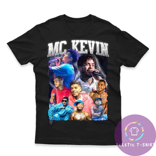 Camiseta Quebrada Mc Kevin Vintage Artista Camisa Unissex 100% Algodão - Envio Rápido Tamanhos Plus Size