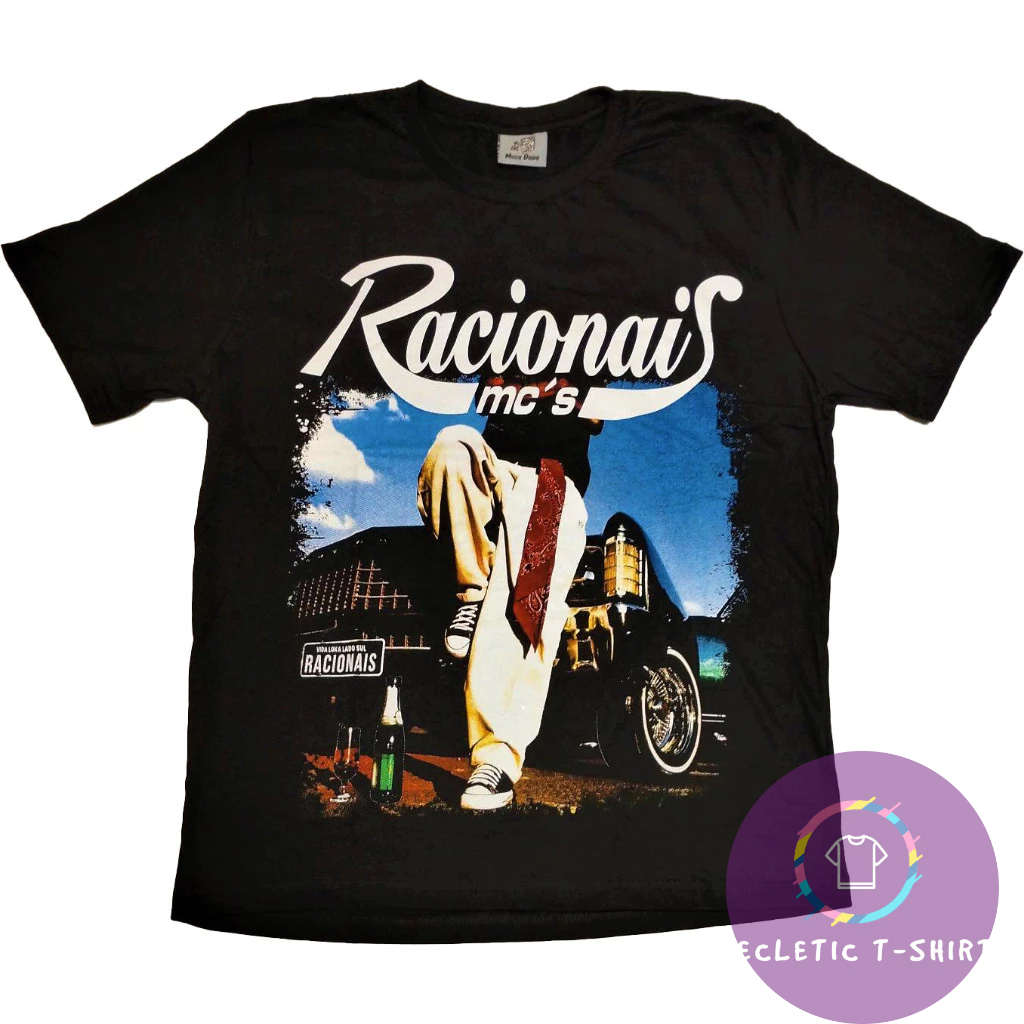 Camiseta Racionais Vintage Artista Camisa Unissex 100% Algodão - Envio ...