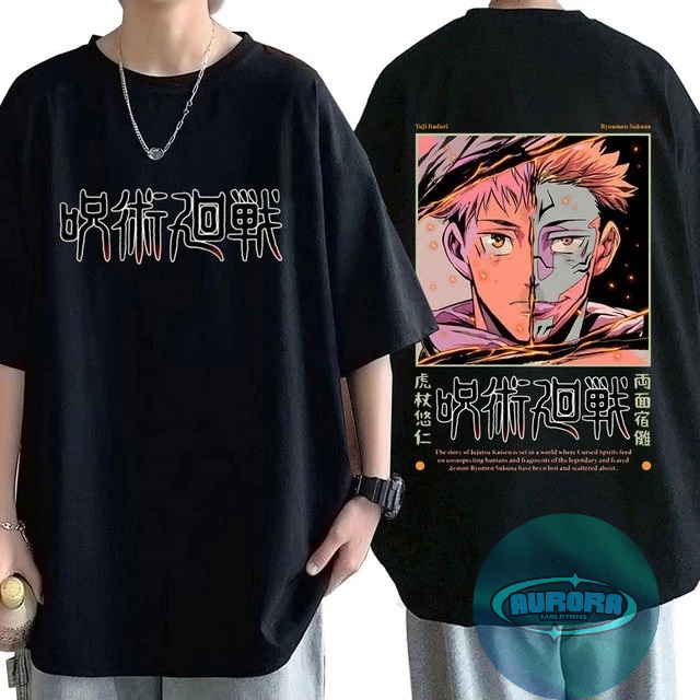 Camiseta Anime Japonês Jujutsu Kaisen Itadori Yuji Ryomen Sukuna LANÇAMENTO 2024