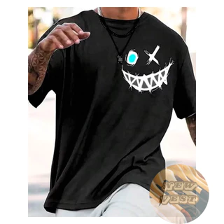 Camiseta Unissex emoji smiley mal Algodão Alta Qualidade Envio Rapido Plus Size