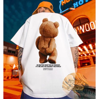 Camiseta Unissex Urso Tedy Streetwear Algodão Alta Qualidade Envio Rapido Plus Size