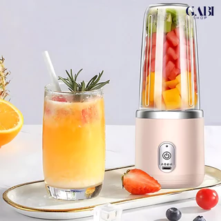 400ML Espremedor Elétrico Mini Liquidificador Portátil 6 Lâminas Suco Alimentos Misturador GABI SHOP