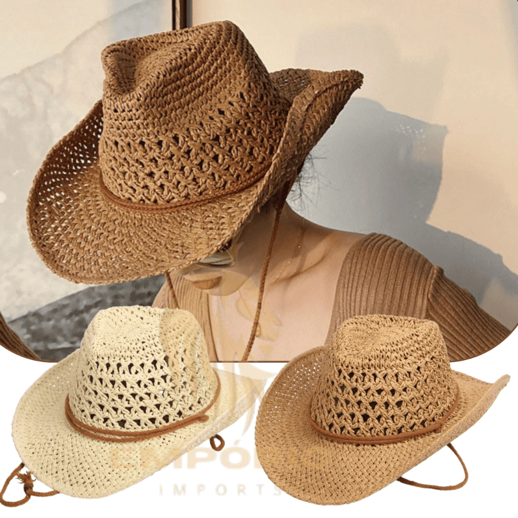 Chapéu de Palha Country Rodeio Chapéu Country Feminino Masculino ...