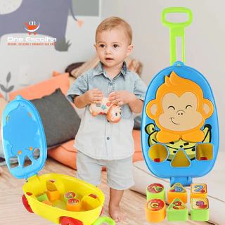 Brinquedo Infantil Báu Didático Macaquinho Educativo Pedagógico didático