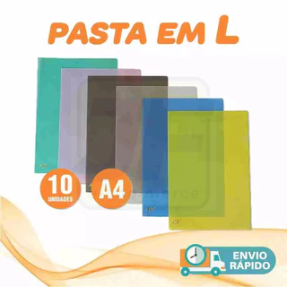 Kit 10 Pastas L Tamanho A4 310x220mm Plásticas ACP