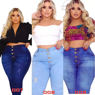 CALÇA JEANS 4 CASA FEMININO PLUS SIZE COM LAYCRA PREMIER-Curve