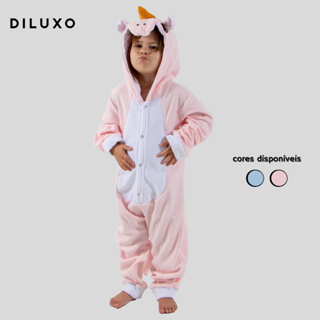 Pijama Macacão Unicórnio Infantil Kigurumi - Envio em 24 Horas em Oferta na Shopee