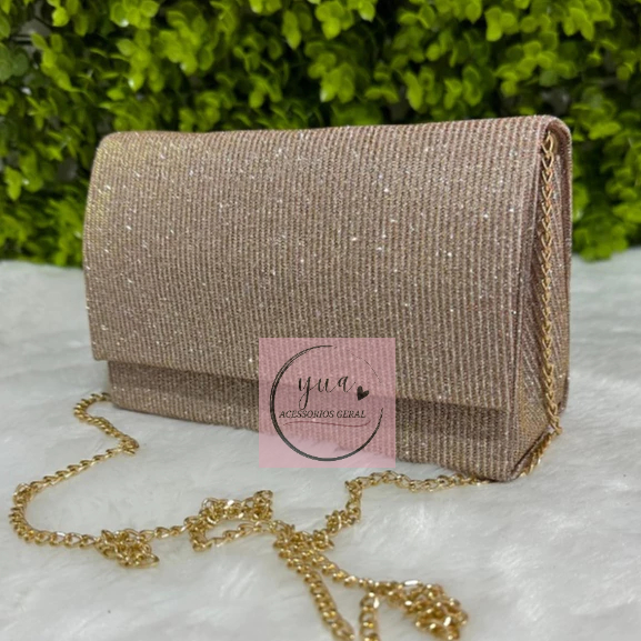 Bolsa De Festa Com Alça Corrente, Para Casamento, Balada, Formatura ...