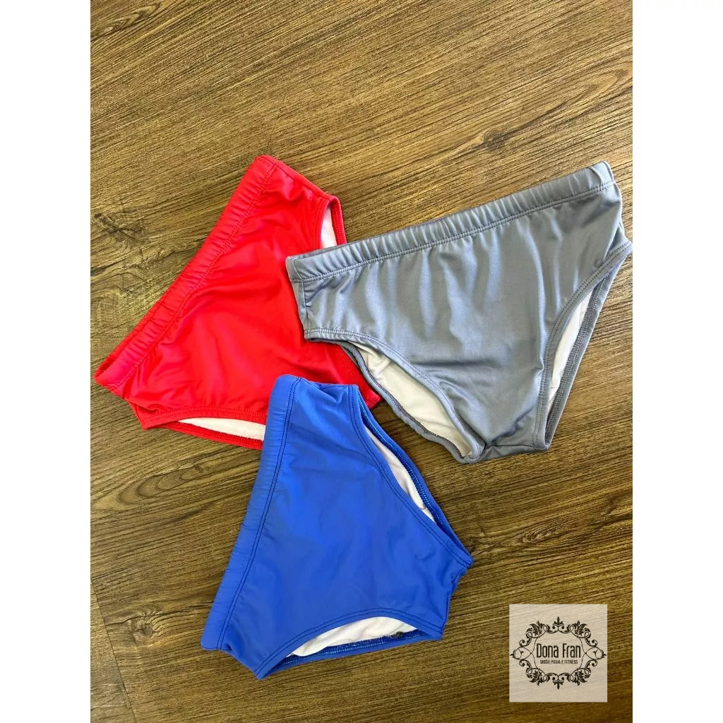 Kit Sunga Infantil com 3 peças Cores Sortidas