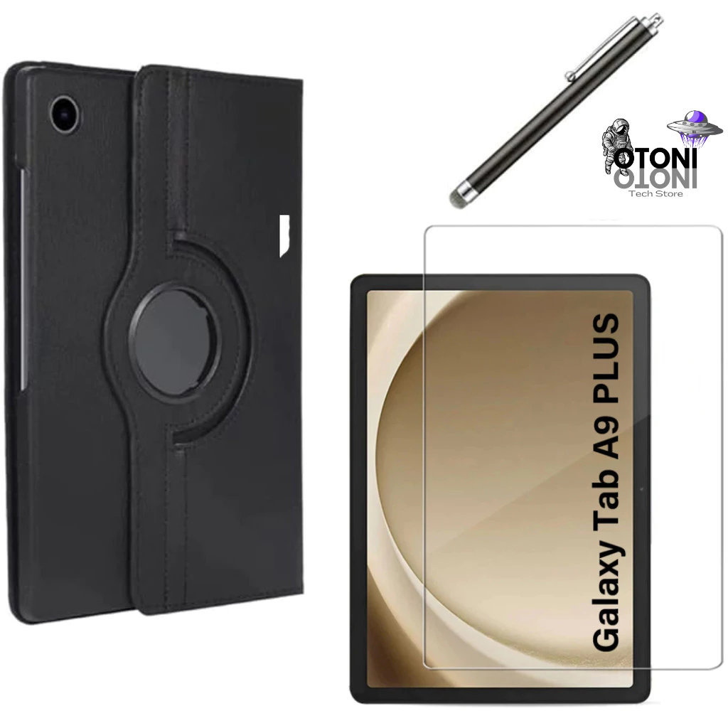 Capa Giratória P\ Galaxy Tab A9 Plus + Película De Vidro+ Caneta touch Tech Otoni