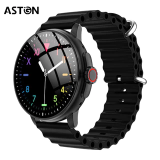 Relógio inteligente design de tela redonda bluetooth call watch com NFC & assistente de voz