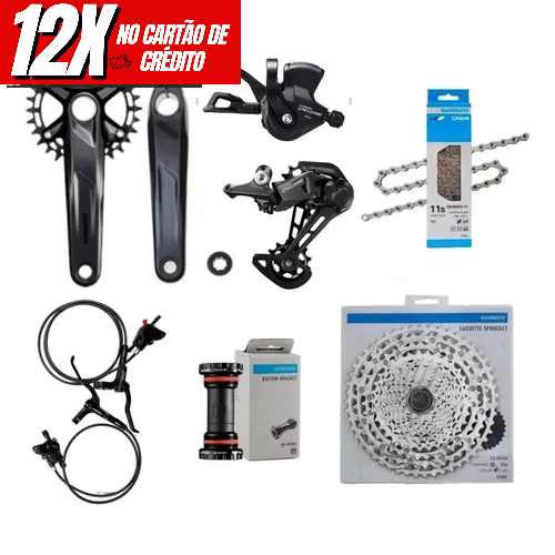 Kit Grupo Shimano Deore M5100 11v Mtb 11x51 C Freio Mt200