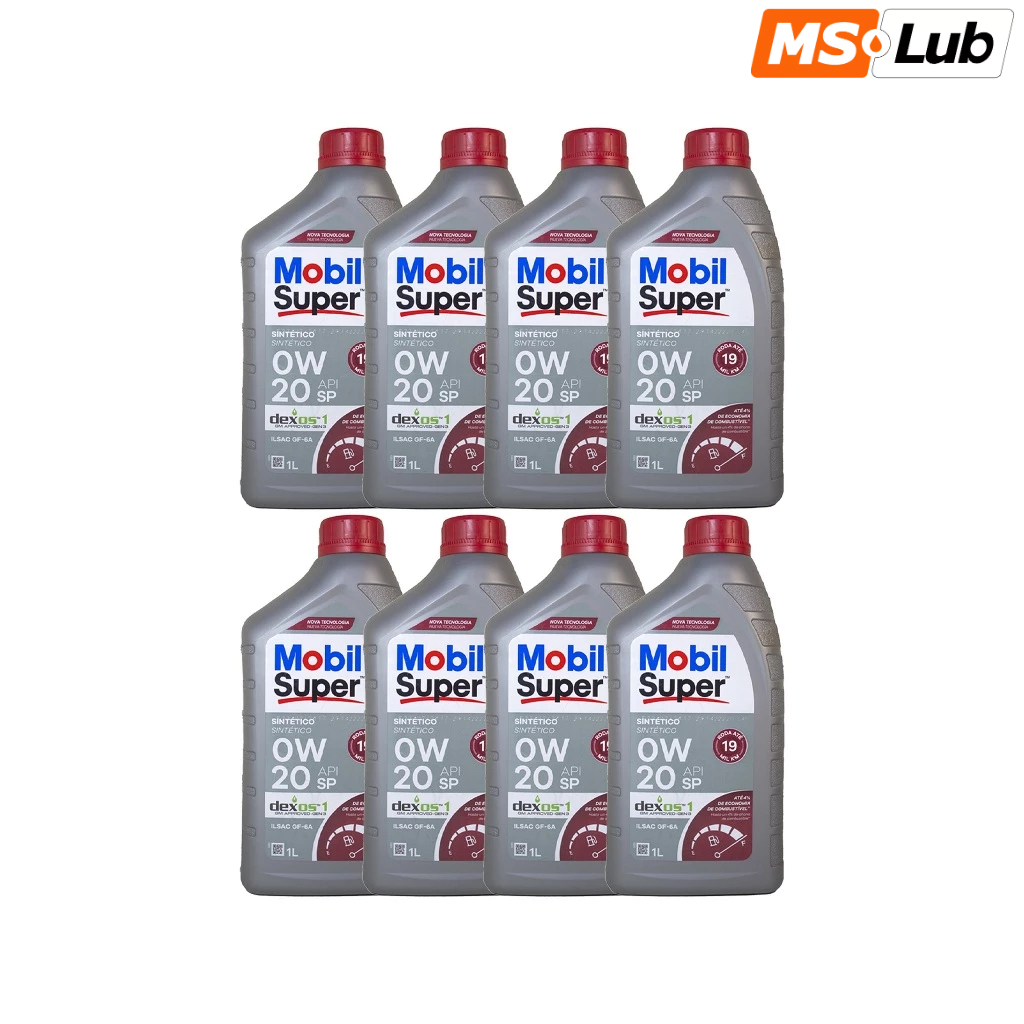 Kit 8 Mobil 0W20 Dexos 1 Sintético API SP GF-6A | Shopee Brasil