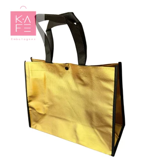 Sacola De Tnt Metalizada Laminada P 25x33x15cm