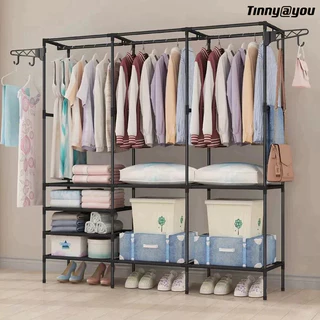 Cabideiro Arara Para Roupas Sapateira Organizador 3 Partes Multiuso Armário TINNY YOU