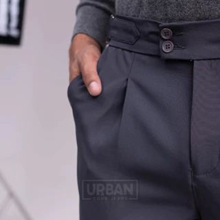 Calça Alfaiataria Masculina Padronada com Pregas Ajustável com Elastico Social Premium Lycra