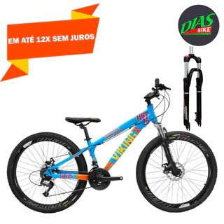 Bike Aro 26 Viking Tuff25 21V Disco Com Trava Na Suspensão em Oferta na Shopee
