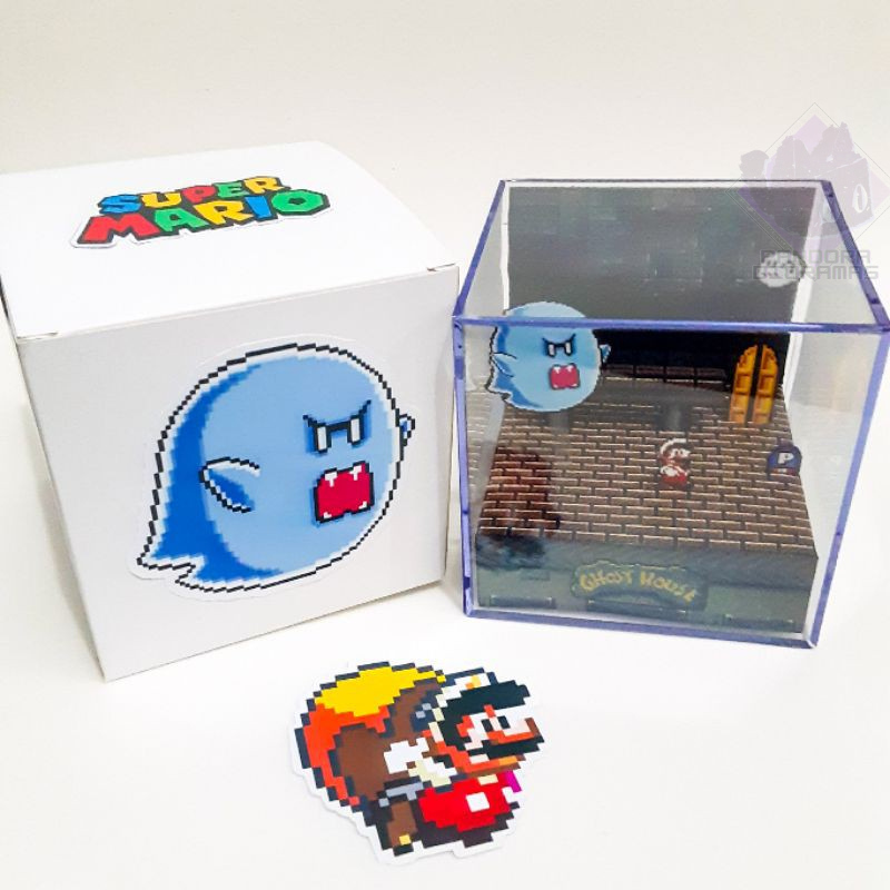 Cubo Diorama Super Mario World Ghost House Cubo de Acrílico