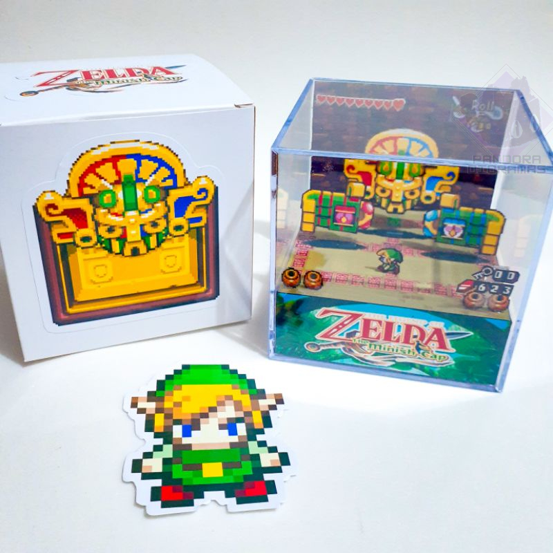 Cubo Diorama The Legend of Zelda - Minish Cap - Link vs Boss Mazaal