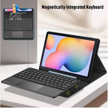 Capa Com Teclado Trackpad Para Galaxy Tab S6 Lite 10.4” SM-P610/P615/P613/P619 Com Suporte Caneta