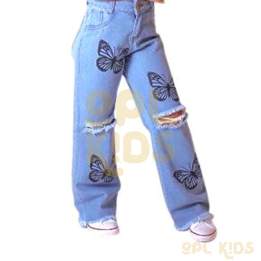 Calça Boca Larga CalÇa Flare Para CrianÇas Calça Jeans Wide Leg