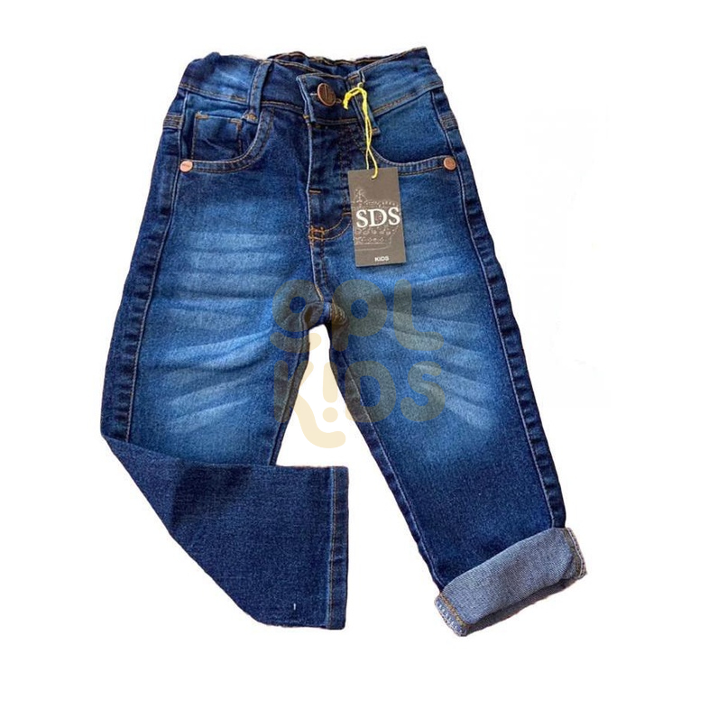 Calça jeans infantil com fashion cos de moletom