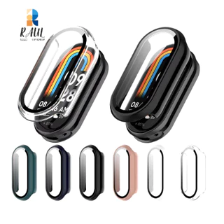 Capa Bumper 2 em 1 de vidro Protetor de tela compativel para Xiaomi Mi Band 7 Mi BAND 8 Mi band 9