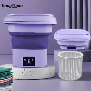 Mini máquina de lavar roupa dobrável portátil moderna máquina de lavar automática roupa interior viagem bivolt TINNY YOU