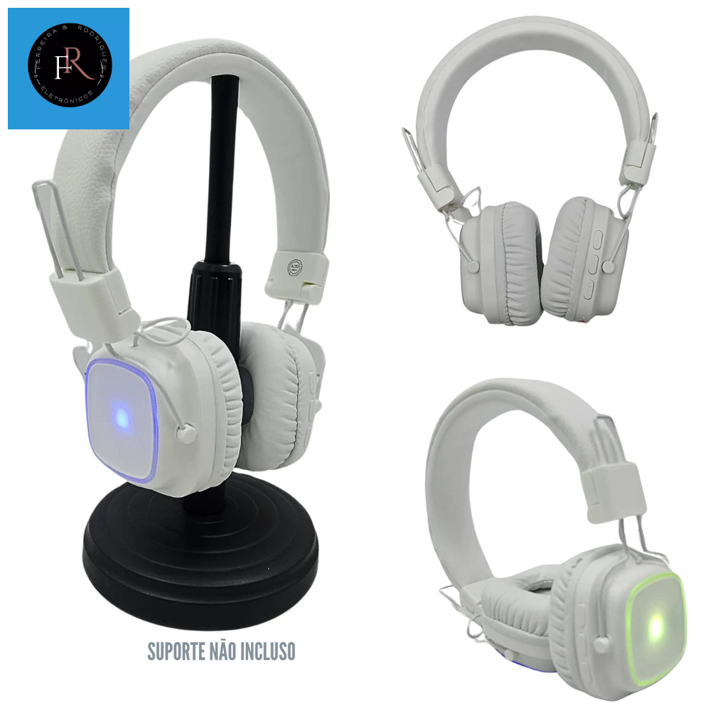 Fone de Ouvido Headphone Bluetooth LED RGB STEREO Altomex BM 765