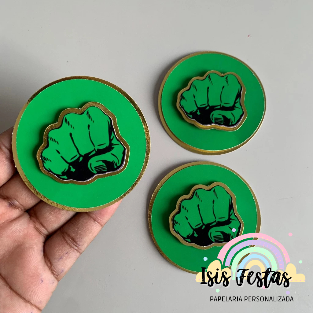 Tag Para Esfera 3D Hulk - DOURADO - LEIA A DESCRIÇÃO | Shopee Brasil