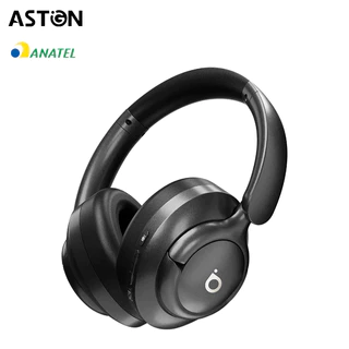 Astgn X Basike fone de ouvido Bluetooth sem fio transparente com redução de ruído montado na cabeça ANC