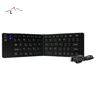 Mini Teclado Sem Fio BT Universal Dobrável Portátil