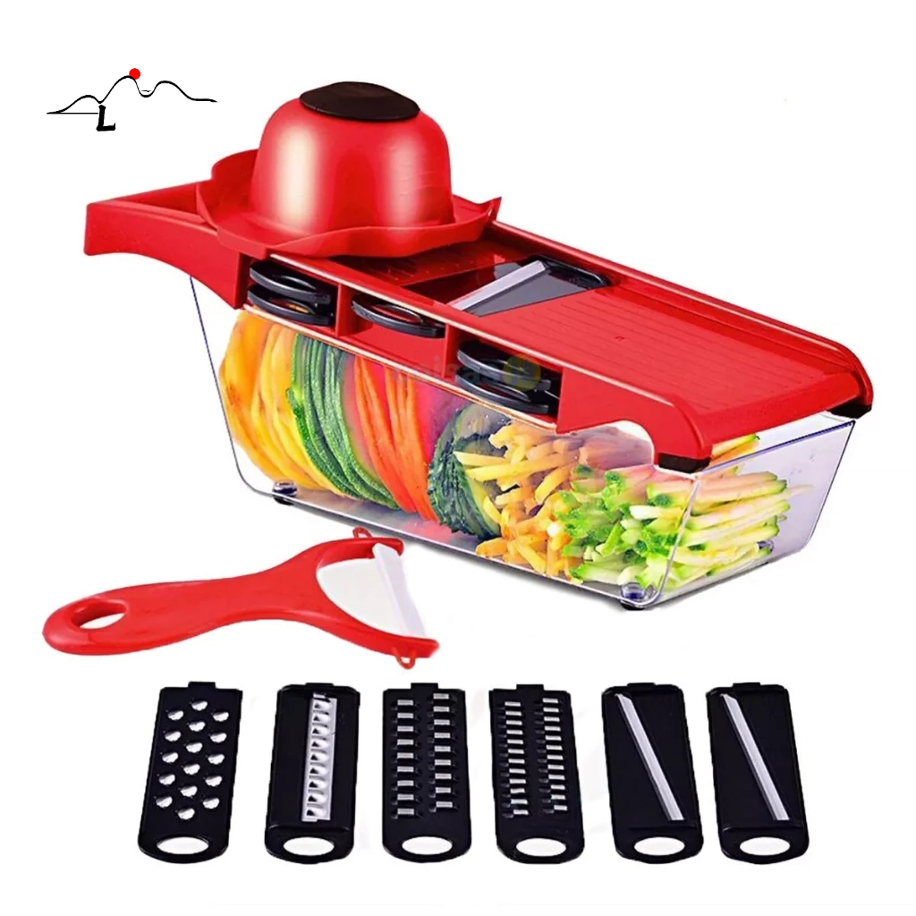 SURENHAP Coupe-légumes avec panier de vidange Coupe-légumes rotatif