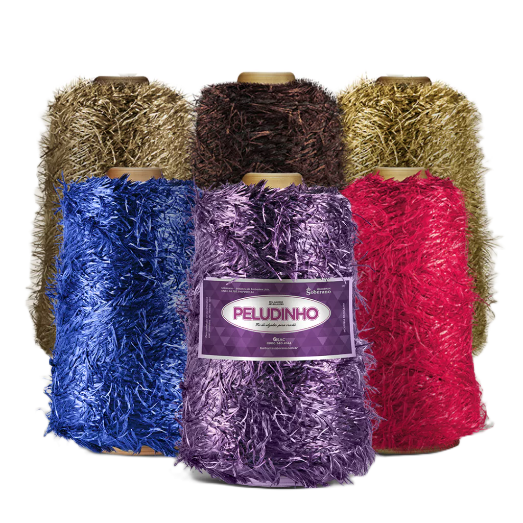 Barbante Peludinho Soberano 145m escolher a cor | Shopee Brasil