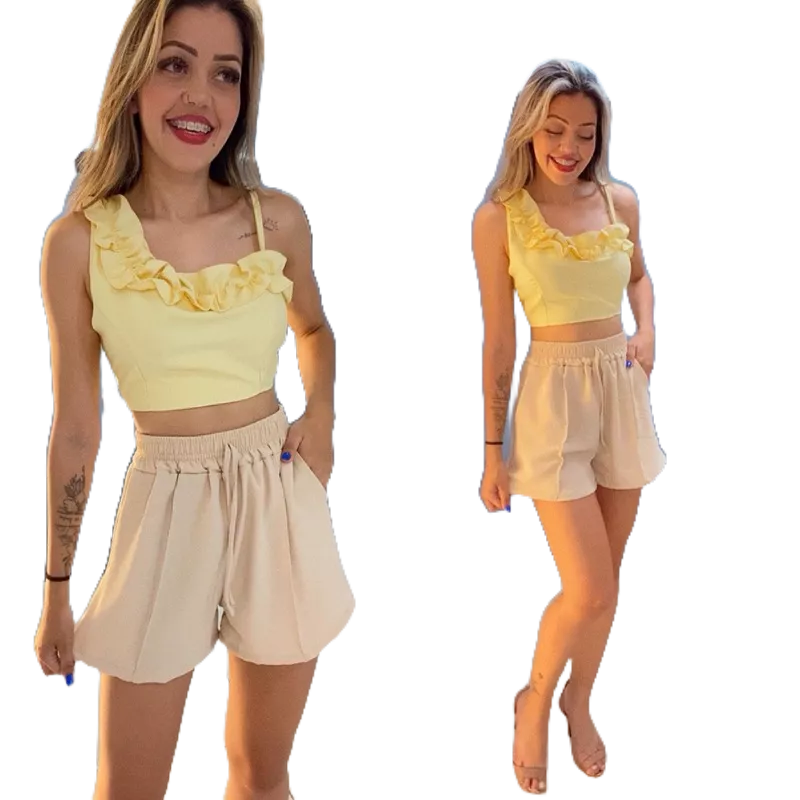 Cropped Floribella Ombro | Shopee Brasil