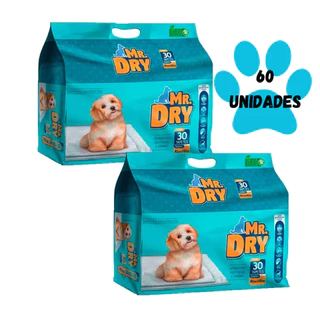 Kit 02un Tapete Higiênico Mr Dry 80x60cm 30 Unidades em Oferta na Shopee