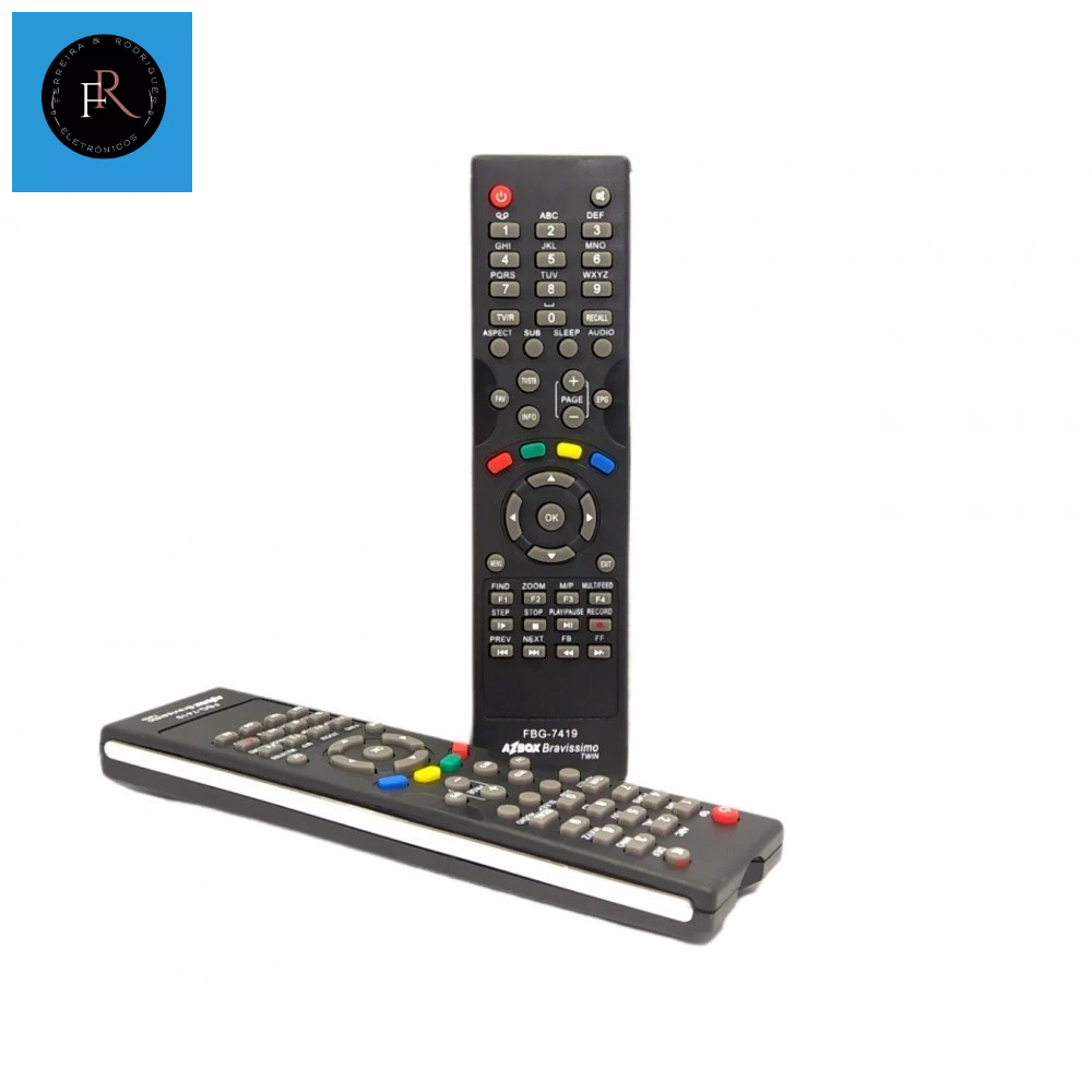 Controle Remoto para TV e Receptor Az - Box Com Nome FBG-7419 | Shopee ...