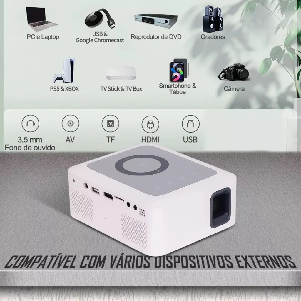 Projetor Portatil Retroprojeto Data Show Full Hd 2300 Lumens | Shopee ...