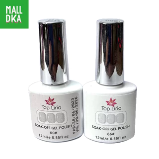 Kit 2 Ou 1 Esmalte Renda Em Gel (ROSA TRANSLUCIDO/TRANSPARENTE) 12ml Soak-off Lirió em Oferta na Shopee