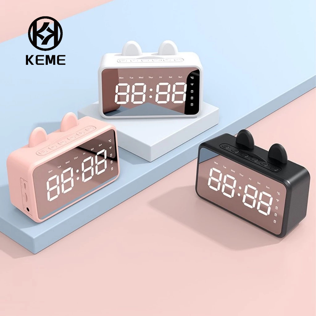 Relógio Digital LED De Mesa Com Alto-falante Bluetooth Com três Alarme ...