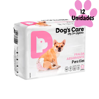 Fralda Higiênica Dogs Care Para Cães Fêmeas Tam M 12 Unidades em Oferta na Shopee