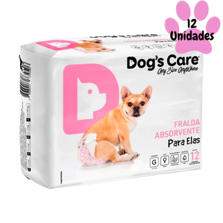 Fralda Higiênica Dogs Care Para Cães Fêmeas Tam G 12 Unidades em Oferta na Shopee