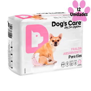 Fralda Higiênica Dogs Care Para Cães Fêmeas Tam PP 12 Unidades em Oferta na Shopee