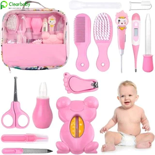 Kit 13 Pecas Bebê Cuidado Higiene Com O Cabelo Saúde Cabeleireiro Escova Higiene Kit Cortador De Unhas em Oferta na Shopee