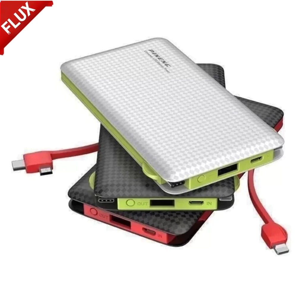 Carregador Portátil Power Bank 10000mah com 3 Saídas v8 iphone e type-c KD-956 FLUX