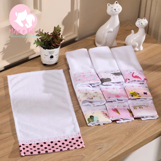 Kit com 10 Toalhinhas Fraldinhas de Ombro Passa Fita Modelo LUXO com Tecido Estampado 100% Algodão em Oferta na Shopee